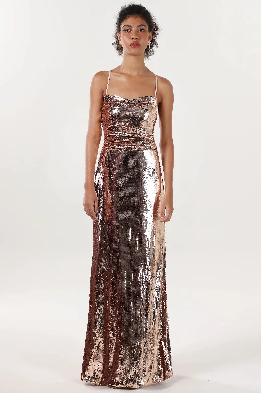 Sheath-Column Maxi Sequined Formal Dress CS0622 Sparkly Mini Sequin