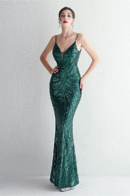 Trumpet-Mermaid Floor Length Sequins  Dress 687482392338 Sparkling Sequin Dress