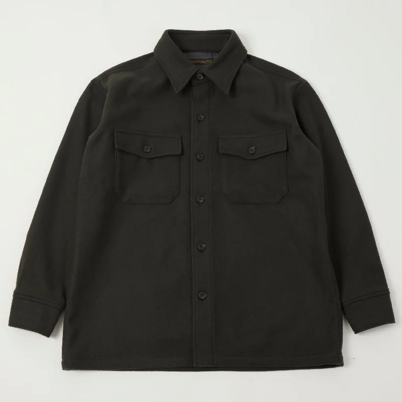 Full Count 4088S Heavy Wool CPO Shirt - Black