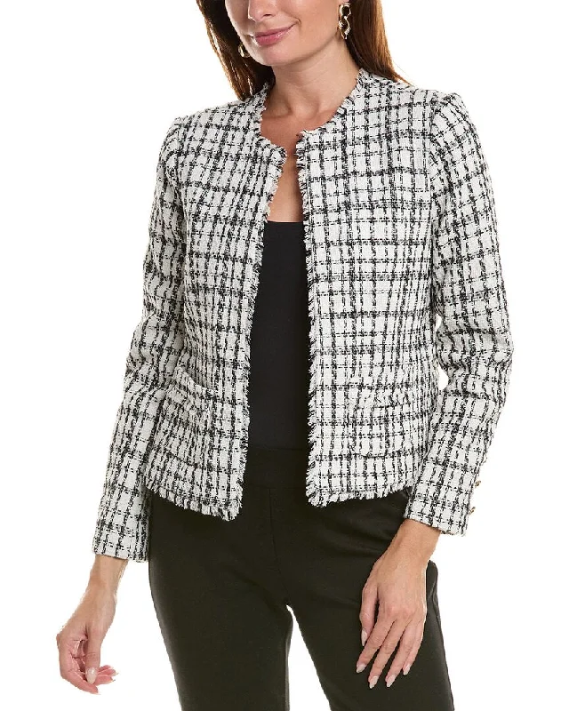 Nanette Nanette Lepore Tweed Jacket Checked Blazer for Women