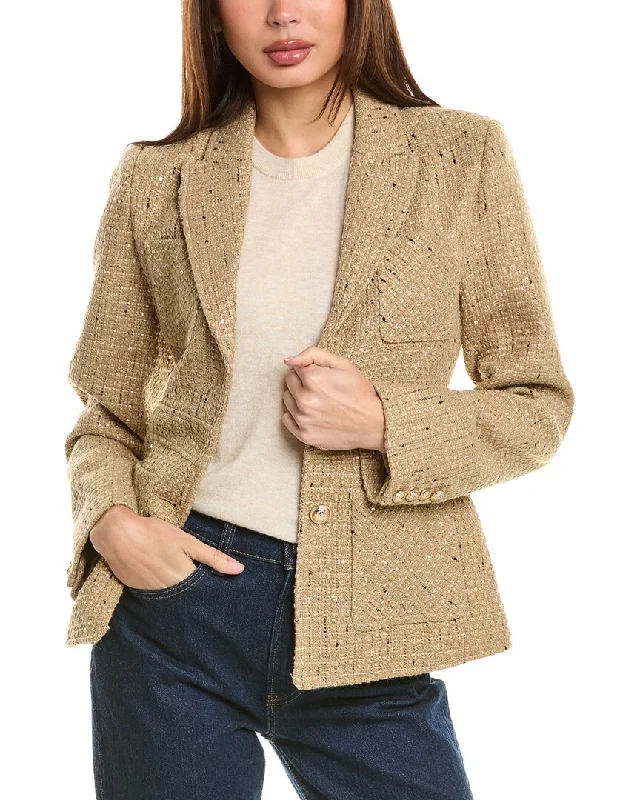 Stella + Lorenzo Wool-Blend Jacket Long Sleeve Blazer