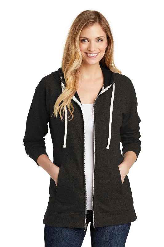 District  Women's Perfect Tri  French Terry Full-Zip Hoodie. DT456 Hooded Sweatshirt for Women