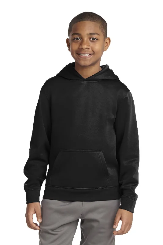 Sport-Tek Youth Sport-Wick Fleece Hooded Pullover. YST244 Basic Hoodie Sweatshirt