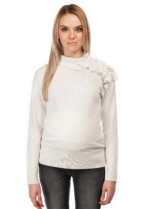 Lax Maternity Top - Cream White Women's work jackets