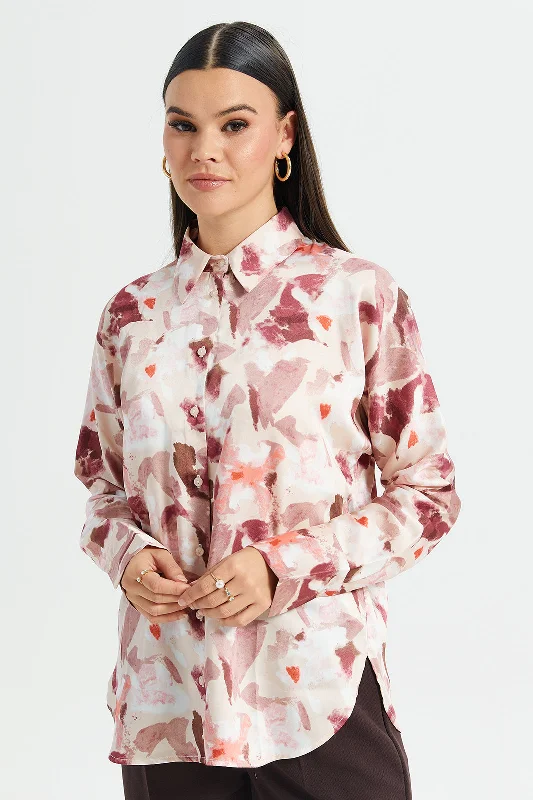 Women Assorted Printed Satin Blouse