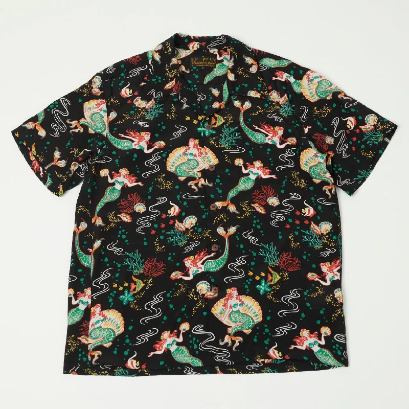 Micky Oye 'Mermaids' Aloha Shirt - Black