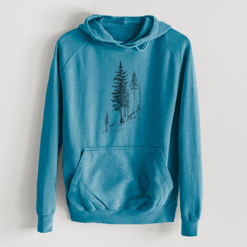 Cliffside Pines  - Mid-Weight Unisex Vintage 100% Cotton Hoodie Casual Women’s Hoodies