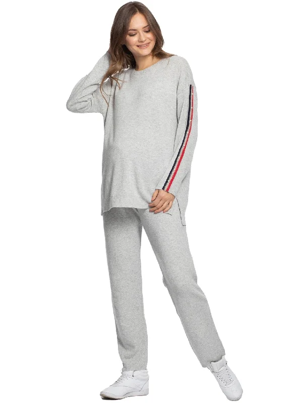 Megeve Maternity Tracksuit (2 Piece Set) - Pearl Grey Women's winter-ready jackets