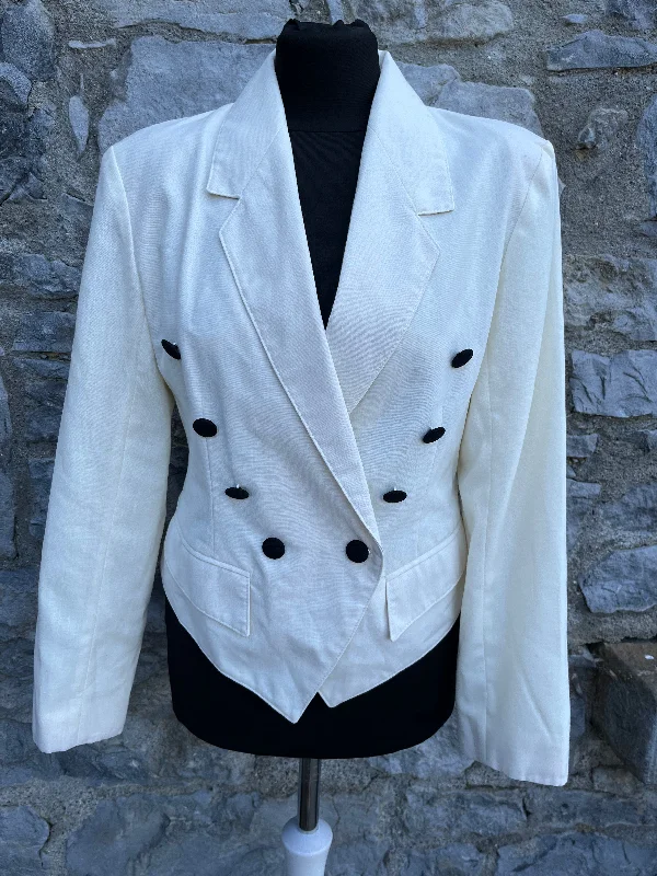 80s white jacket uk 8-10 Women's spring jackets