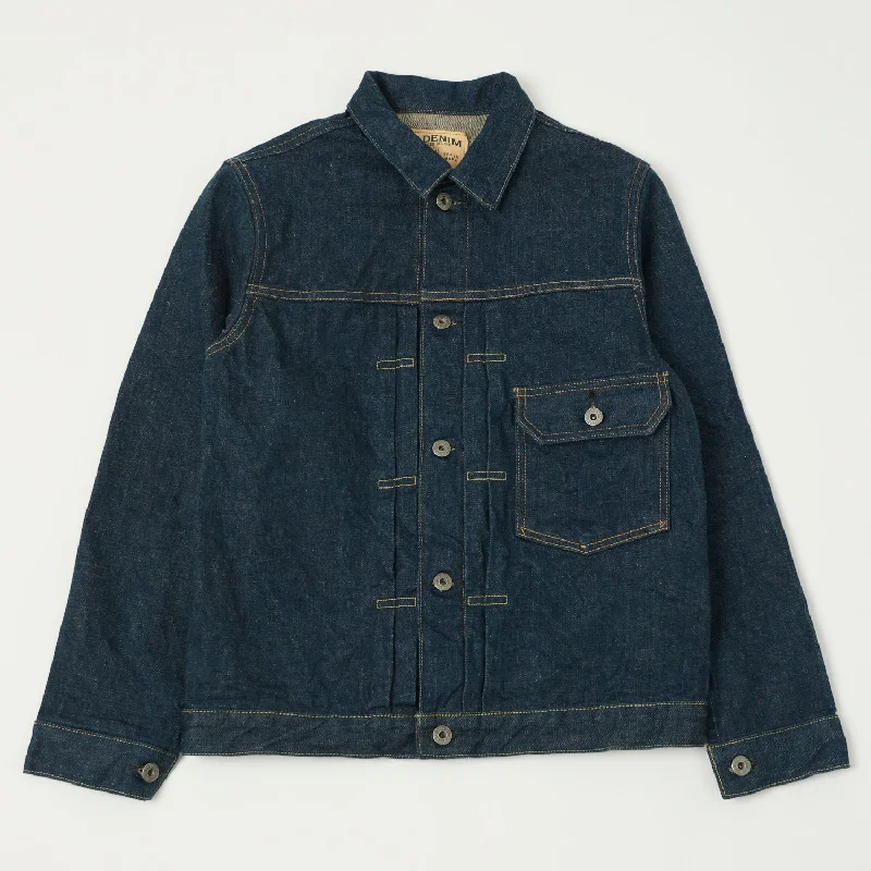 ONI 01507L Ishikawadai 15oz Type-I Denim Jacket - One Wash Women's stylish jackets