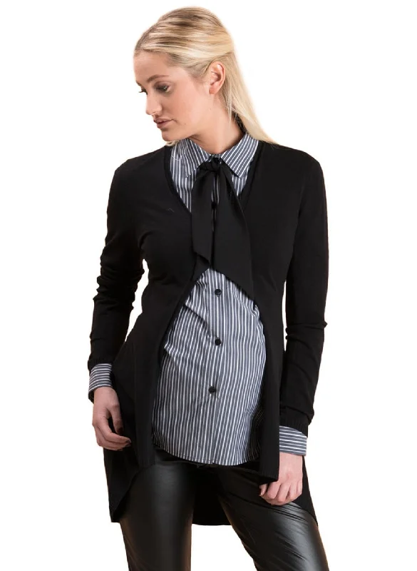 Classico Maternity Cardigan - Black Women's winter-ready jackets