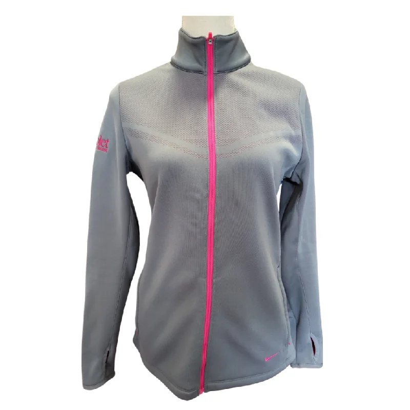 Nike Golf Dri-Fit Full Zip Gray & Pink Jacket Size M