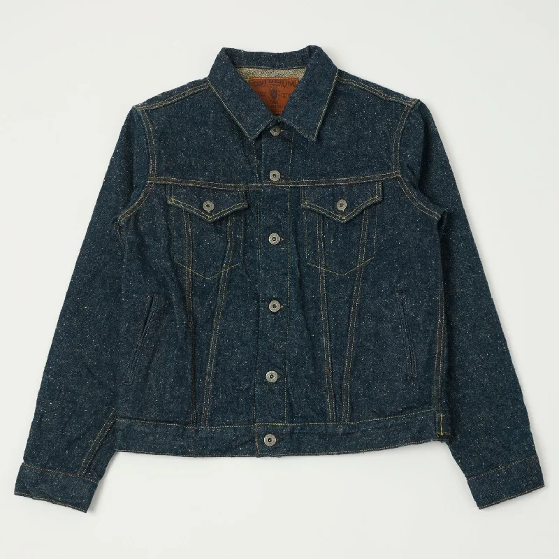 ONI 02527P-CCD 'Crushed Concrete Kabuki' 15oz Type III Denim Jacket - One Wash Women's commuter jackets