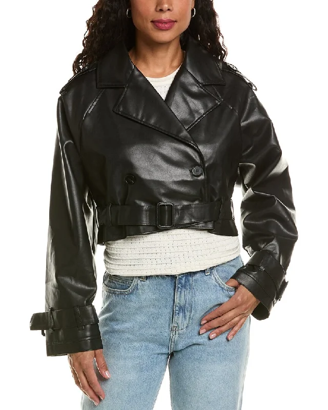 HL Affair Cropped Moto Jacket Fitted Blazer Jacket