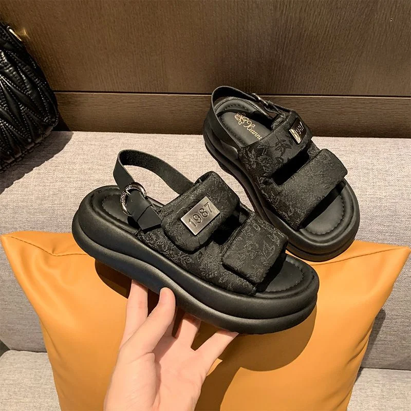 Womens Slide Sandals Bowknot Thick Bottom Non-slip Ultra Cushion Leather Slippers  S5128168