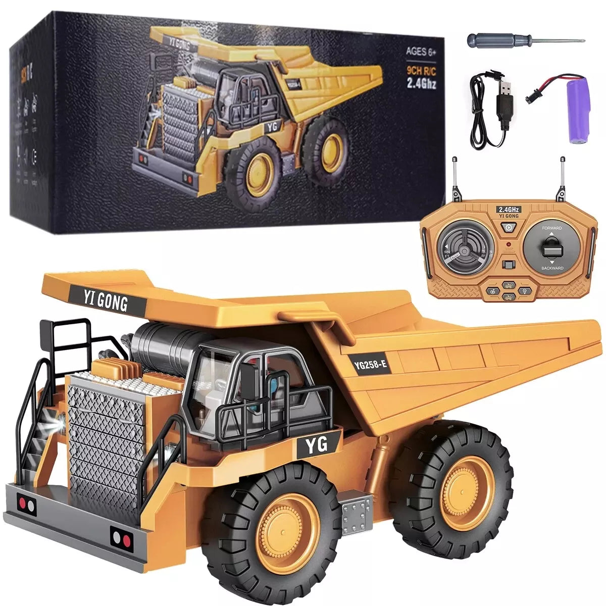 YI GONG 9-Channel Remote Control Dump Truck