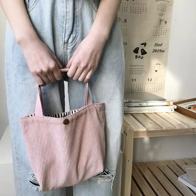 Mini Velvet Lunch Box For Women Small Tote Bags Picnic Food Travel Bags   S4675764