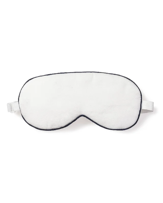 Adult's Sleep Mask | White with Navy Piping Classic pajama sets