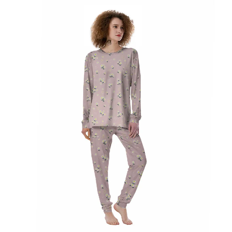 Flower Girly Spring Print Pattern Women's Pajamas Camisole pajama sets