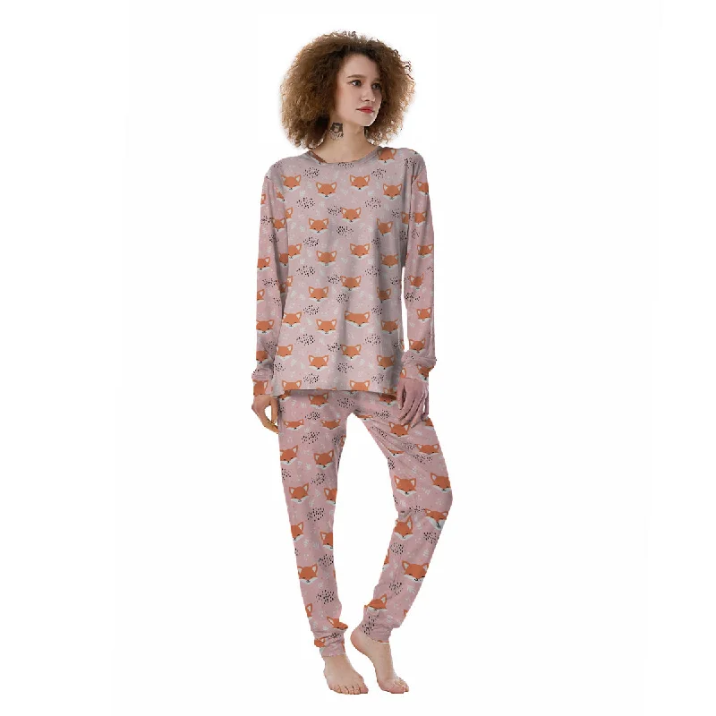 Fox Cute Print Pattern Women's Pajamas Nursing pajama sets