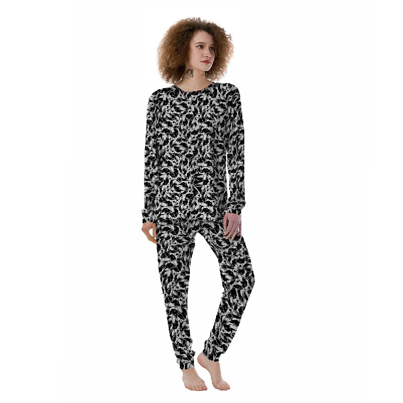 French Bulldog Faces Print Pattern Women's Pajamas Winter pajama sets