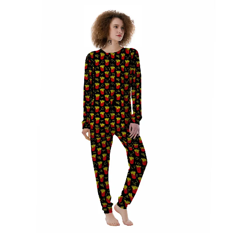 French Fries Cute Print Pattern Women's Pajamas Kids' pajama sets