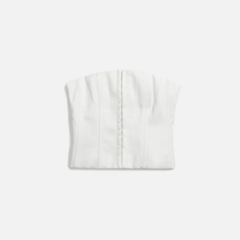 GUIZIO Satin Corset - White Premium sweaters