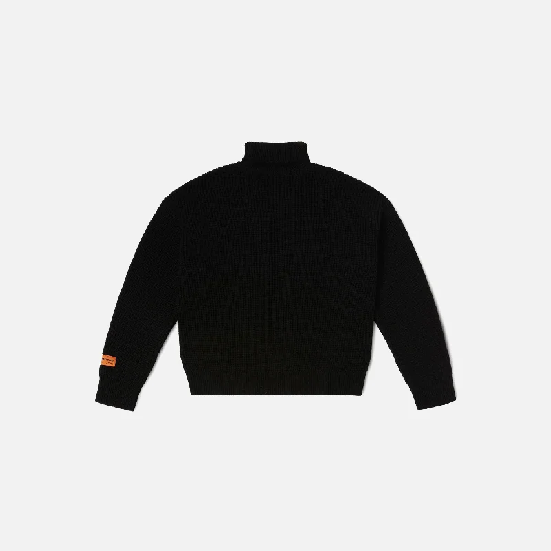 Heron Preston Crop Long Sleeve Rollneck Sweater - Black North Face sweaters