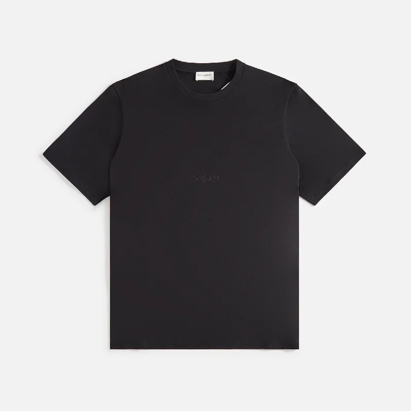 Saint Laurent Tee Col Round - Black Eco-friendly sweaters