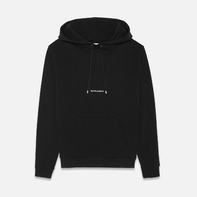 Saint Laurent Rive Gauche Hoodie - Black Outdoor sweaters