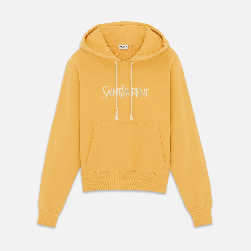 Saint Laurent Large Hoodie - Yellow / Natural Best sweaters for cold weather