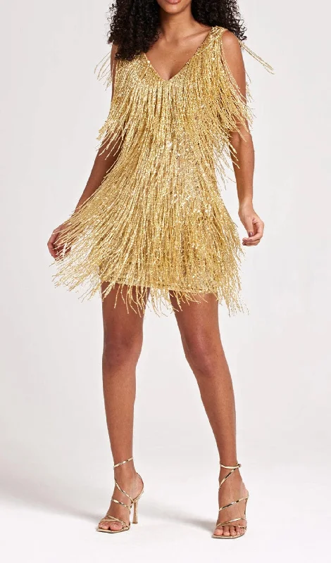 Sadie Gold Mini Dress Trendy mini dresses under $50