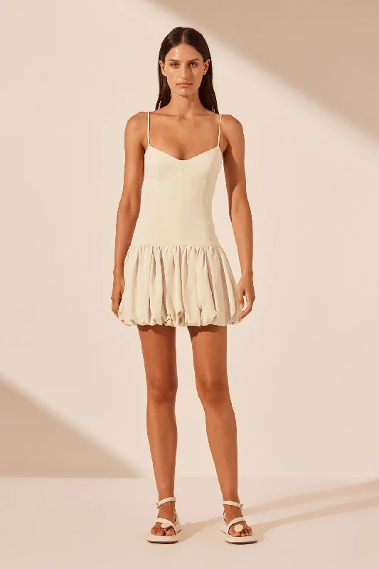 VENTO BUSTIER BUBBLE MINI DRESS - BONE Discounted mini dresses