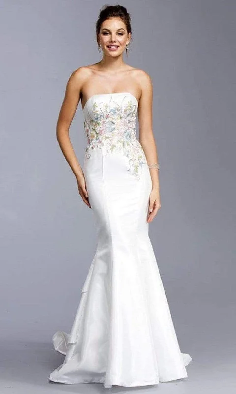 Aspeed Bridal - L1914 Multi Colored Embroidery Wedding  Dress Elegant Lace Gown