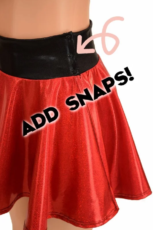 Add Snaps to Circle Cut Skirt Date night unclassified skirts