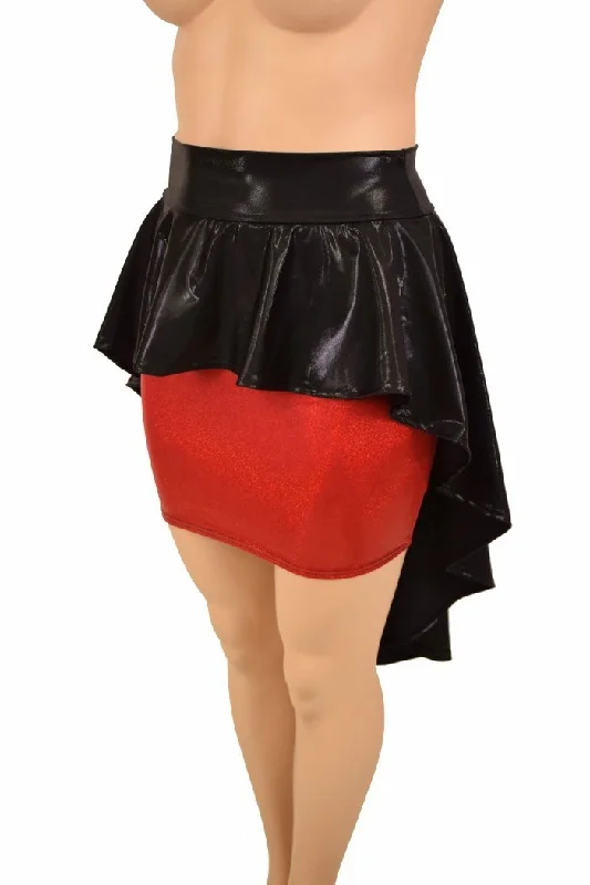 Hi Lo Peplum Bodycon Skirt Holiday unclassified skirts