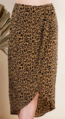 Leopard Print Sarong Style Skirt Luxury unclassified skirts