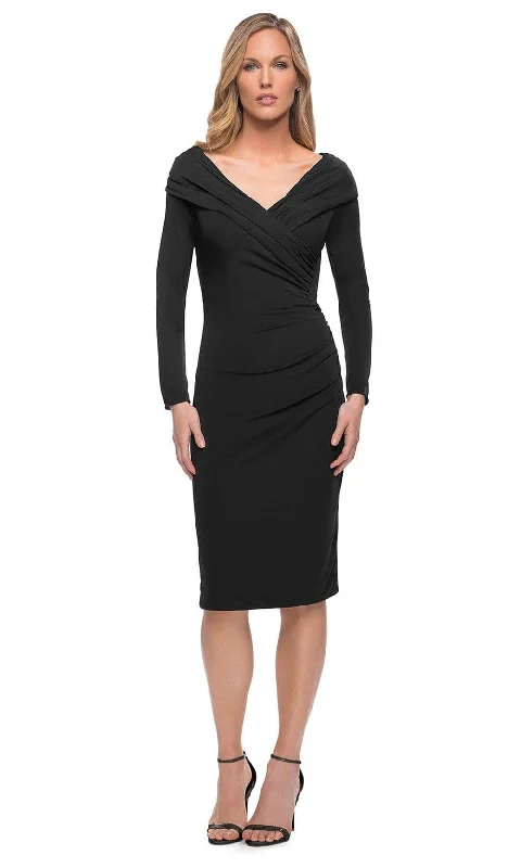 La Femme - 29746 Fitted Bod Sheath Midi Dress Boohoo midi dresses