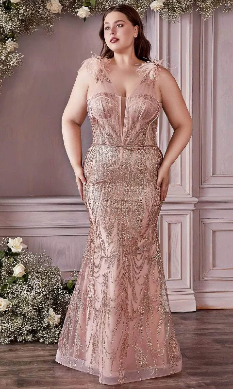 Ladivine CB087C - Glitter Trumpet Plus Evening Dress Lightweight party dresses for summer