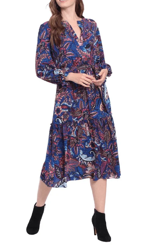 London Times T6378M - Printed Flowy Midi Dress Sexy midi dresses