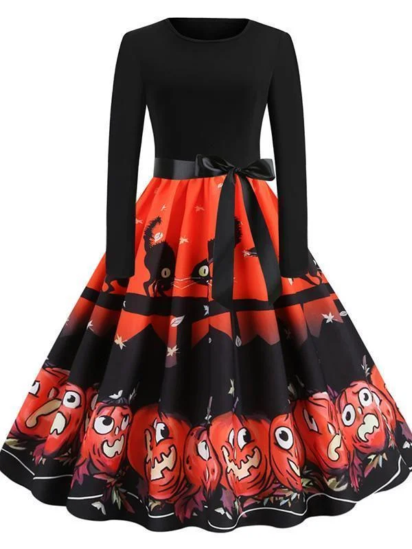 Halloween Positioning Print Fashion Dress H&M floral dresses