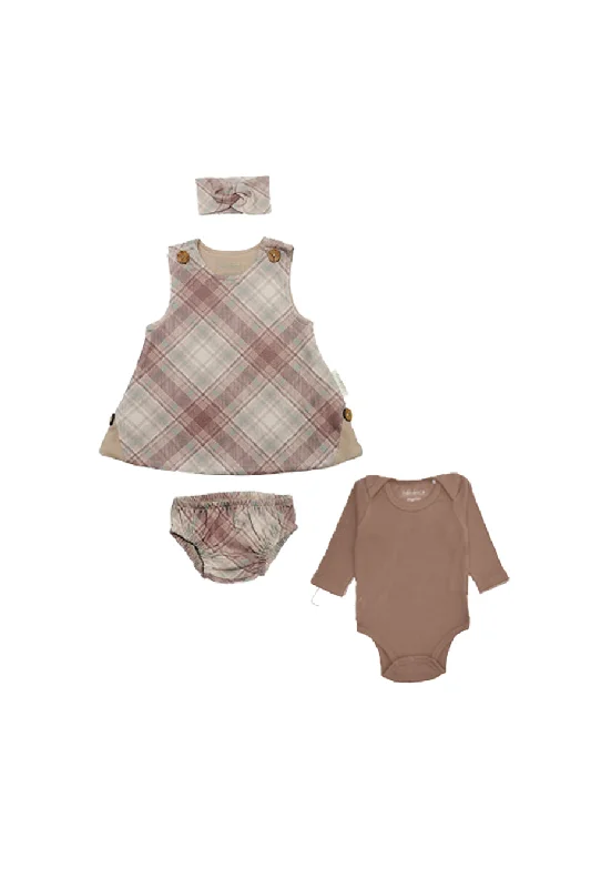 2- Piece Bundle-Organic Brown Waffle Baby Onesie and Dress Vintage unclassified dresses