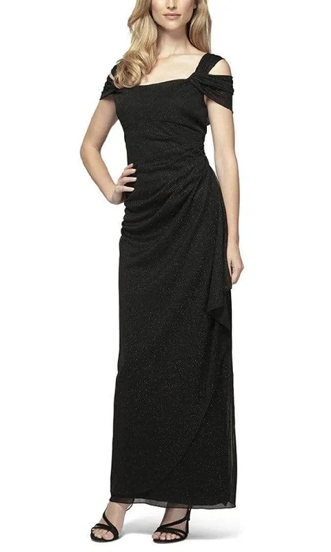 Alex Evenings - 133026 Shimmering Square Neck Formal Dress Anniversary unclassified dresses