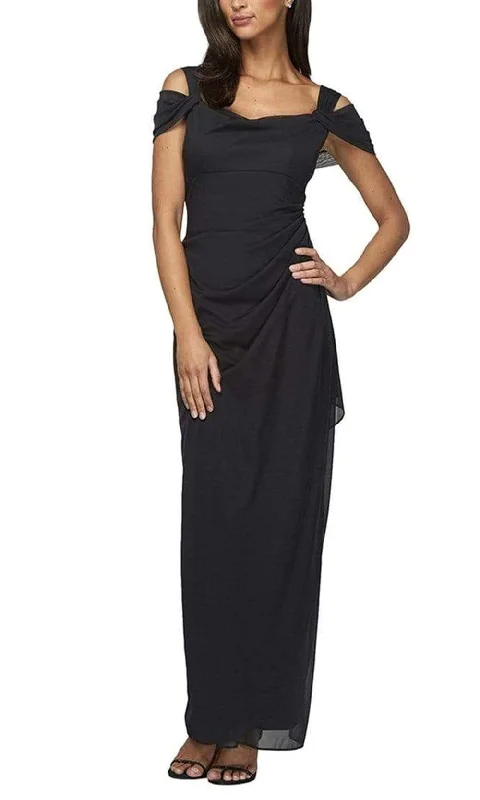 Alex Evenings - 232156 Ruched Square Neck Evening Dress Long unclassified dresses