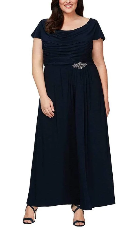 Alex Evenings - 84351491 Cowl Neck Formal Dress Silk unclassified dresses