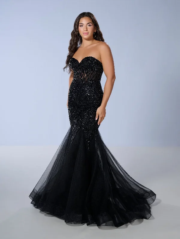 Beaded Strapless Mermaid Dress by Tiffany Designs 16170 Lounge unclassified dresses