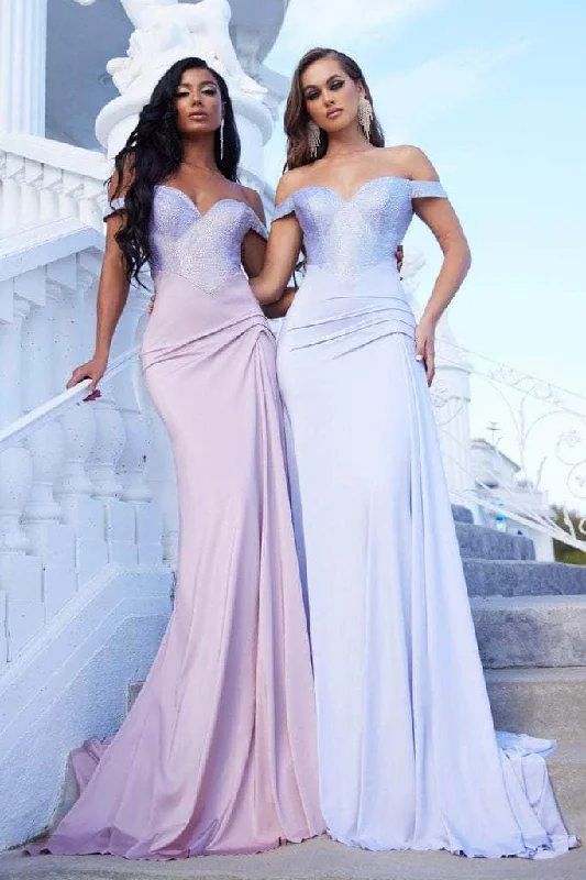 Enchanting Evening Glamour: Portia and Scarlett's Shimmering Trumpet Gown Floral unclassified dresses