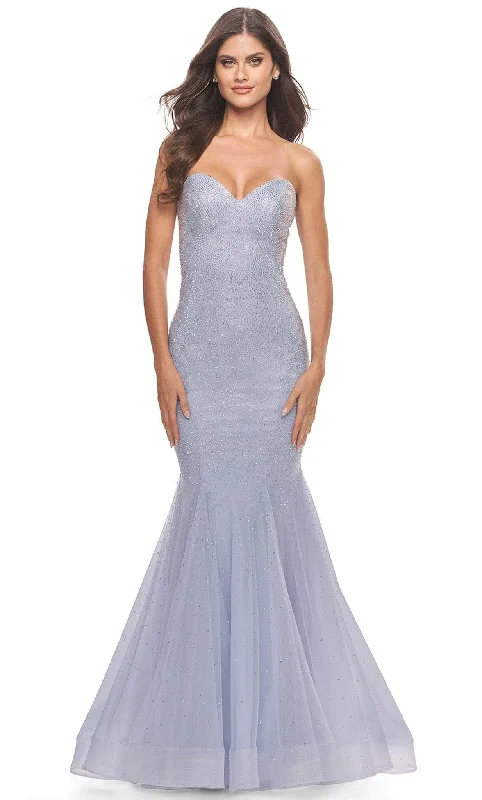 La Femme 31421 - Sparkly Mermaid Gown Ruched unclassified dresses