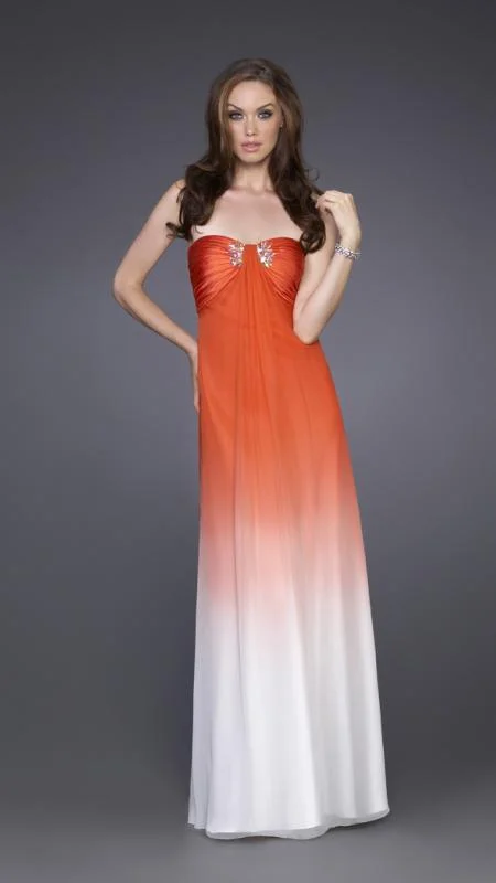 La Femme - Ombre Finely Pleated Strapless Dress 15144 Elegant evening unclassified dresses