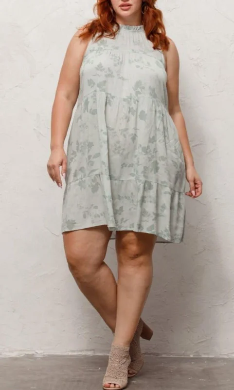 Mint Bomb Halter Dress-Sage Preppy unclassified dresses